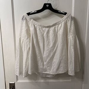 Express White Off-Shoulder Blouse